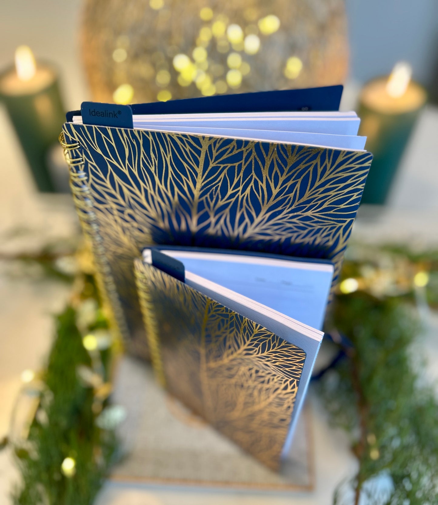 Carnet bleu nuit et or format A5