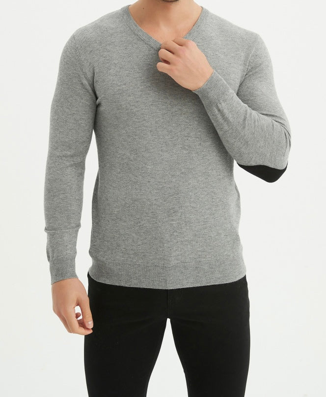 Pull Voltaire gris souris