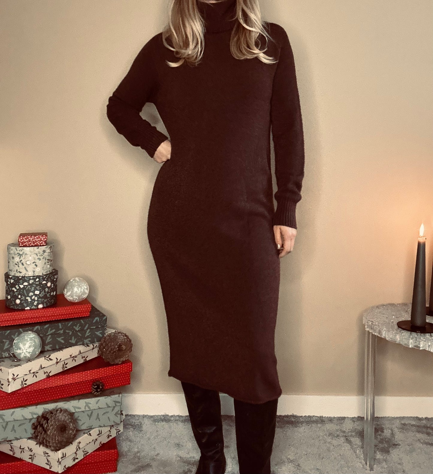 Robe Pull Judith Marron glacé