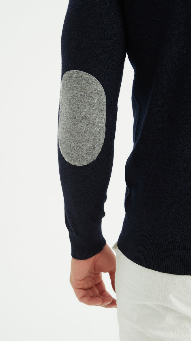 Pull Voltaire bleu marine