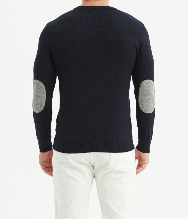 Pull Voltaire bleu marine