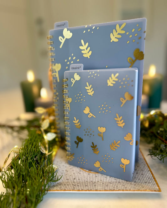 Carnet bleu et or format A5