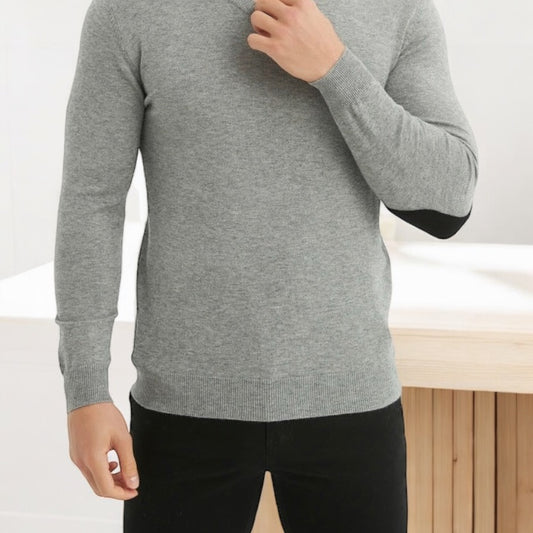 Pull Voltaire gris souris